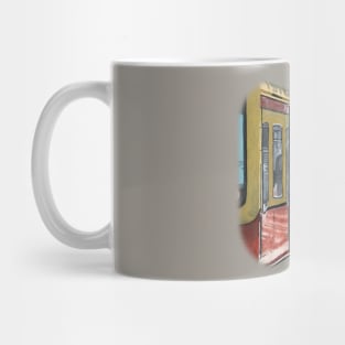 German Elf Train Town Shopping Fantasy Artwork Mug